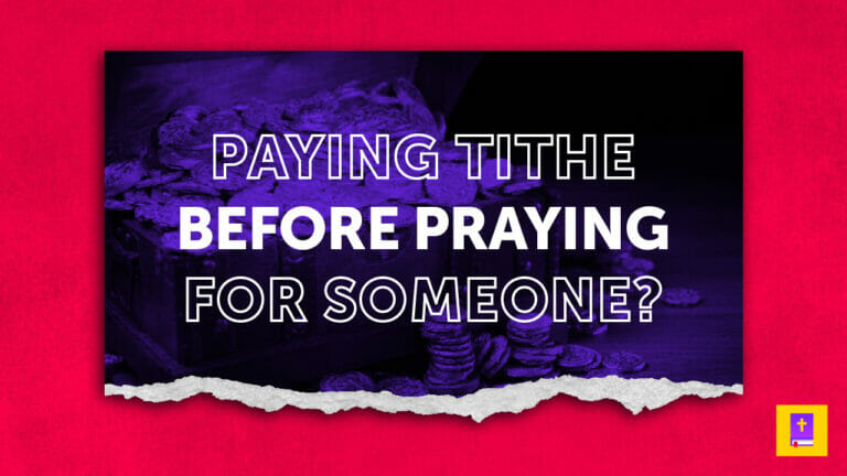 The Bible doesn't teach that tithe yields praying for someone